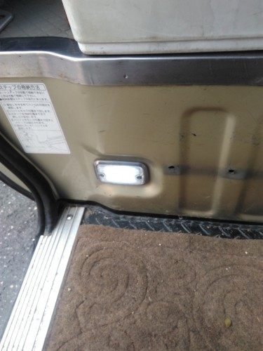 24v t10 LED light installed in coaster step