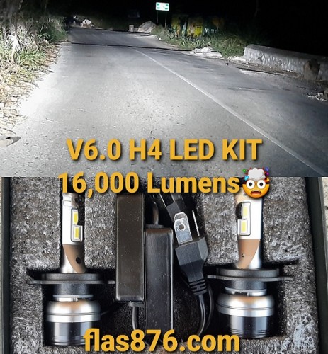H4 9003 LED Headlight Kit V6.0 16,000 Lumens